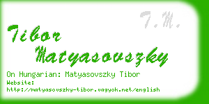 tibor matyasovszky business card